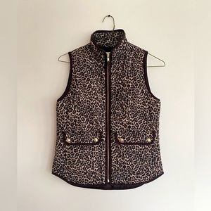 J. Crew Factory Leopard/Cheetah Excursion Vest